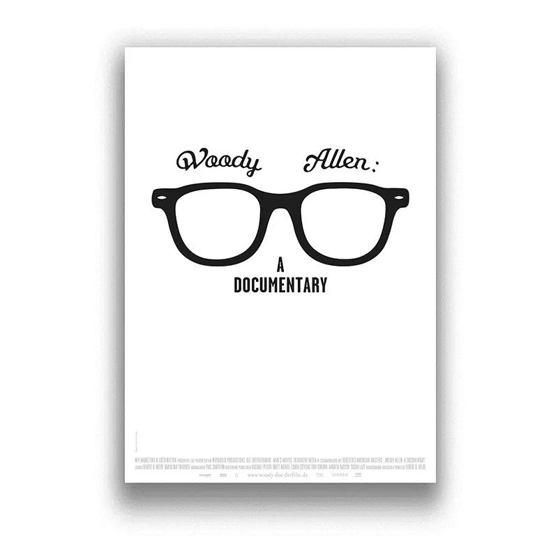 Качественный белый глянцевый бумажный постер с изображением Вуди Аллена картина