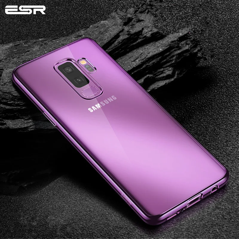 Чехол для samsung Galaxy S9, S9 Plus, ESR, прозрачный, мягкий, TPU, покрытие, рамка, яркий, глянцевый, металлический, цветной, бампер, задняя крышка, Fundas