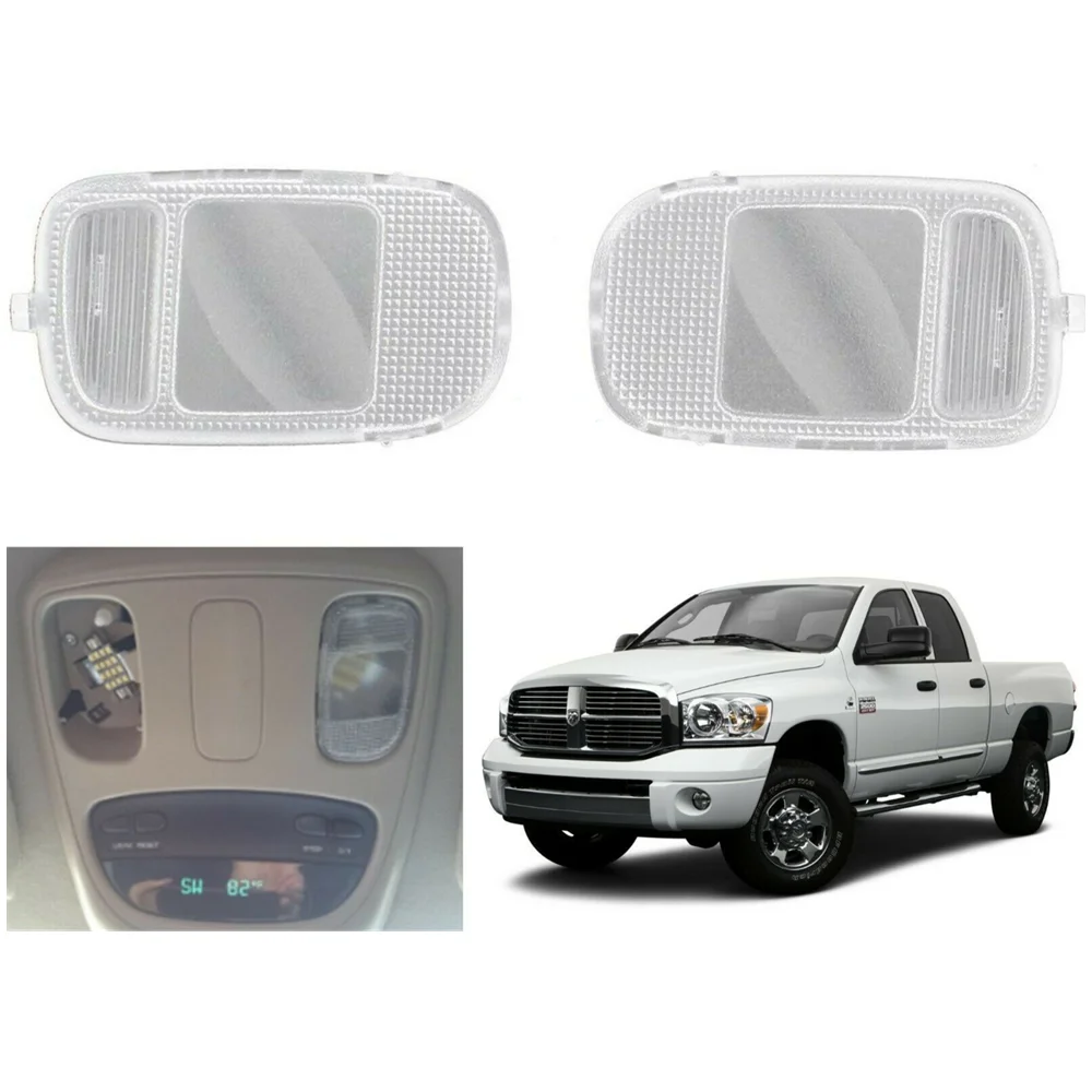 

For Dodge Ram 2002-2010 Overhead Console Light Lamp Lens Set Both Sides 5183270AA