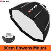 triopo 90cm bowens mount octagon softbox diffuser reflector light box for photography studio strobe flash light accessories