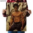 Китайское кунг-фу Брюс Ли крафт ностальгия бумажный постер домашний декор настенная наклейка подарок 50.5x35cm