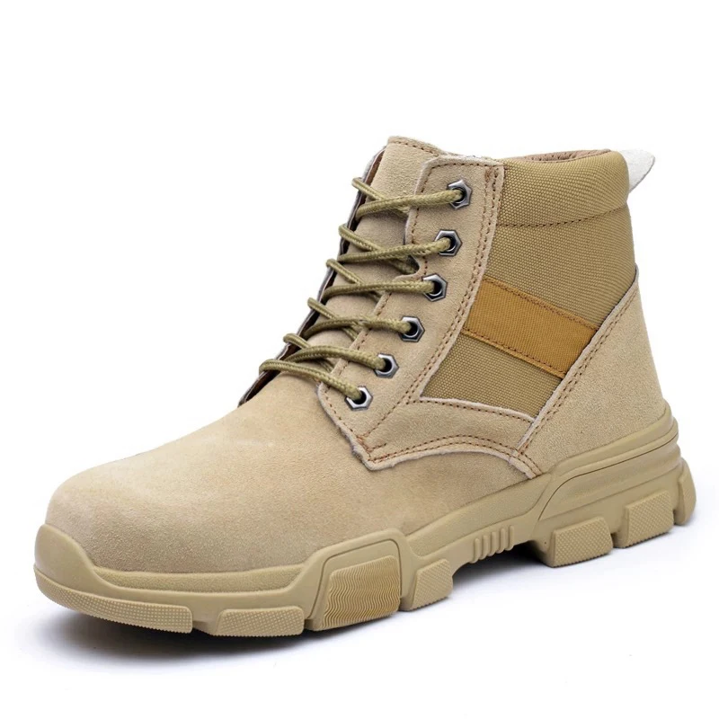 Мужские ботинки защитная обувь для защиты от ударов Мужская Рабочая легкая