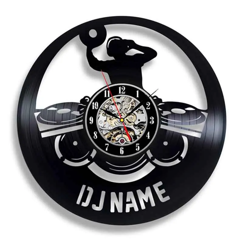 

Настенные часы с виниловой пластиной и логотипом на заказ