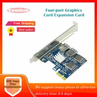pci e to pci e adapter 1 turn 4 pci express slot 1x to16x usb3 0 special riser card extender pcie converter for btc miner mining