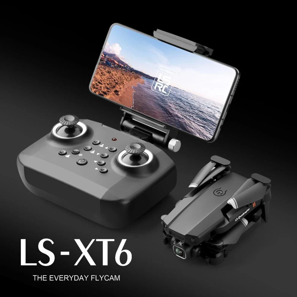 Новинка Дрон 4k двойная камера HD XT6 Wi Fi FPV с воздушным давлением фиксированная