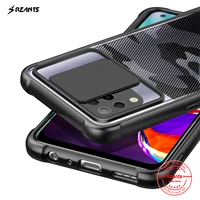 rzants for infinix hot 10s case hard camouflage lens lens protection shockproof slim half clear thin cover
