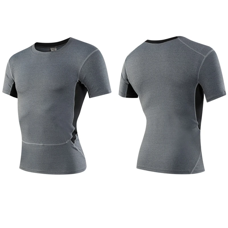 Футболка мужская компрессионная Джоггеры в стиле пэчворк базовый слой короткий