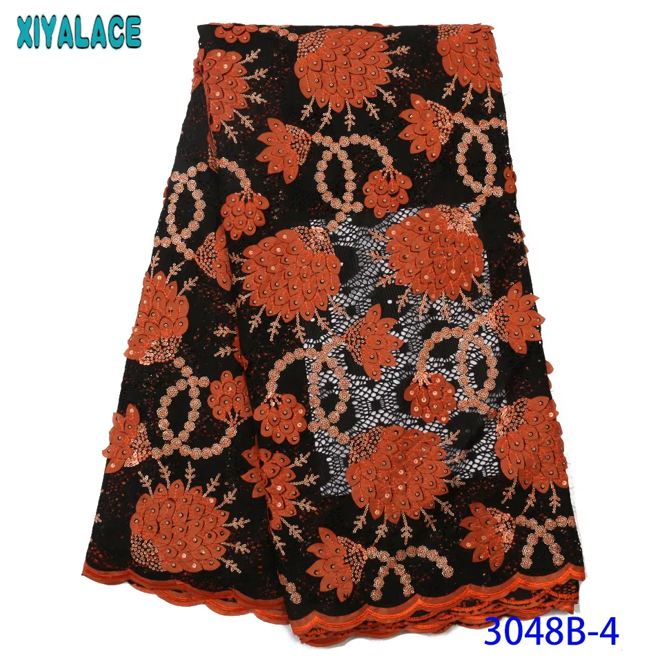2019 Nigerian Lace Fabrics Hot Sale Sequence Fabric High Quality French Net with Sequins for Women KS3048B | Аксессуары для одежды