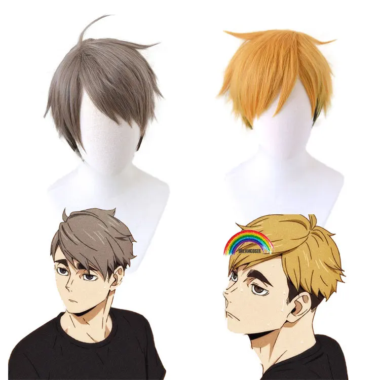 Haikyuu Atsumu Miya желтый парик Inarizaki High No.7 Желтый косплей короткий To the Top Carnival вечерние
