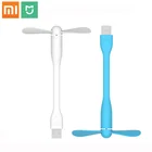 Портативный мини-вентилятор Xiaomi Mijia, гибкий съемный USB-вентилятор для портативного зарядного устройства, летнее устройство для ноутбука