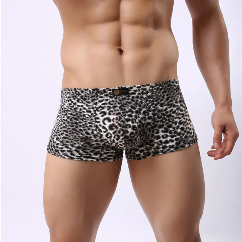 3PCS Sexy Men Boxer Leopard Soft Breathable Underwear Male Comfortable Panties Underpants Cueca Boxer Shorts Homme Men Boxers