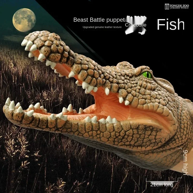

New Soft Vinyl Rubber Animal Head Hand Puppet Figure Toys Gloves for Children Model Gift Dinosaur Hand Puppet Toys for Children