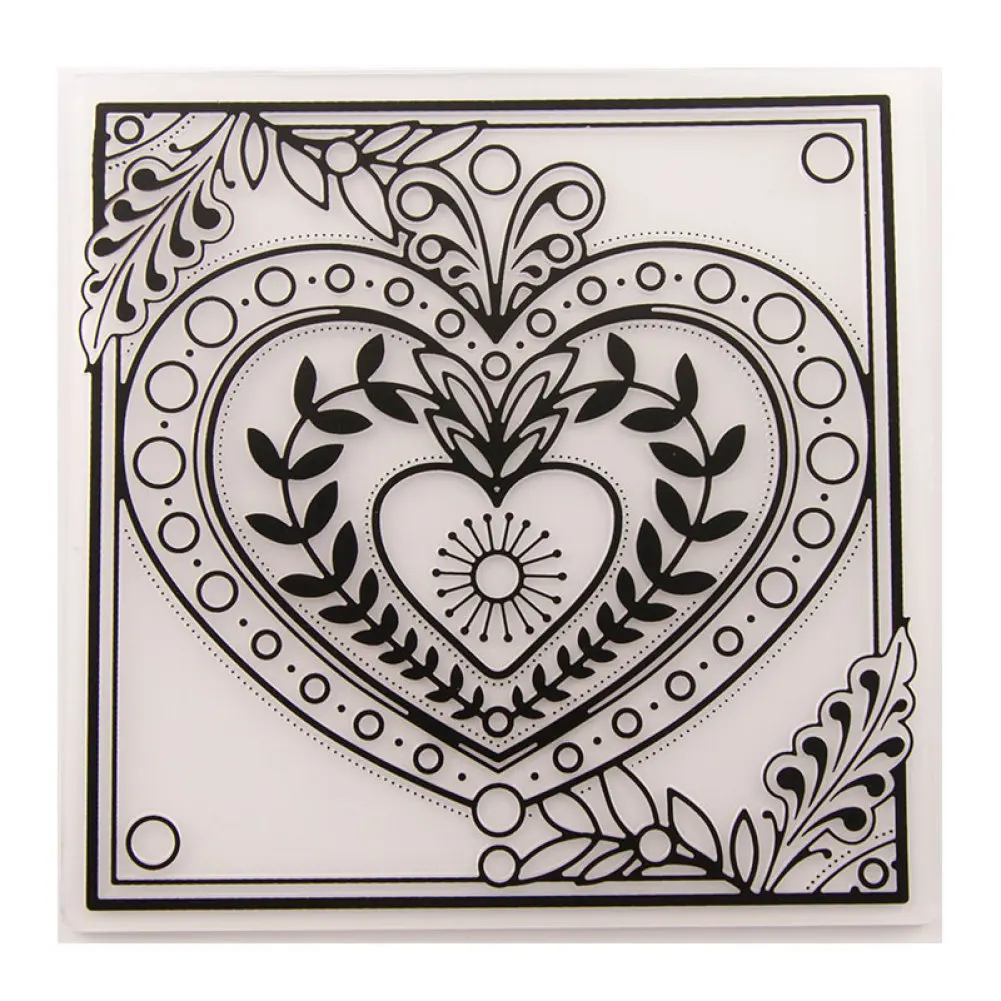 

Heart Leaves PLASTIC EMBOSSING FOLDER Scrapbook Album Card Gift Packing Decoration Cutting Dies Paper Craft Stencils