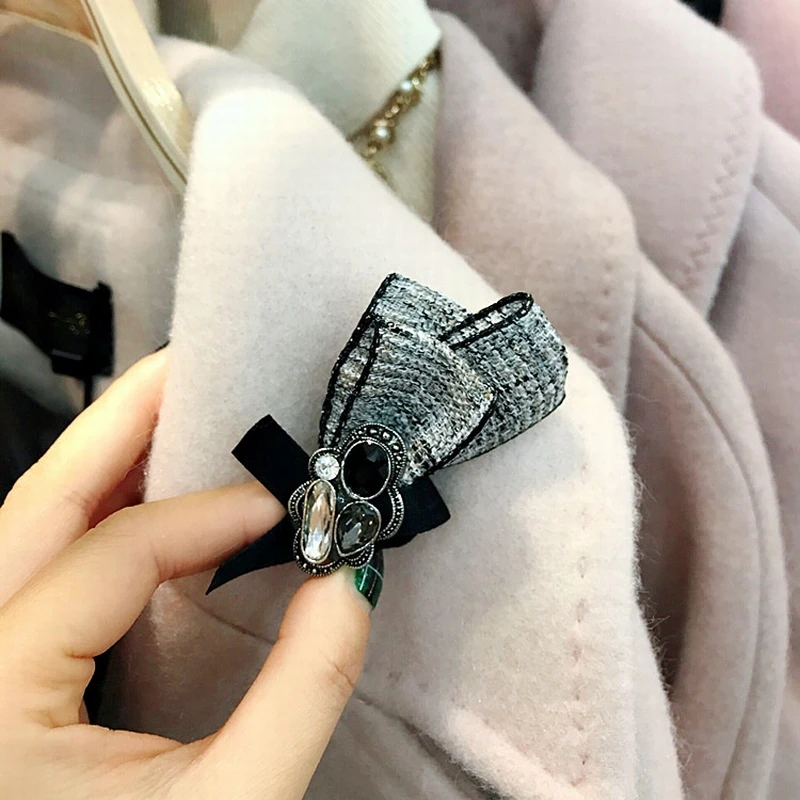 Женская Брошь из норки Стразы ручной работы в Корейском стиле|Броши| |