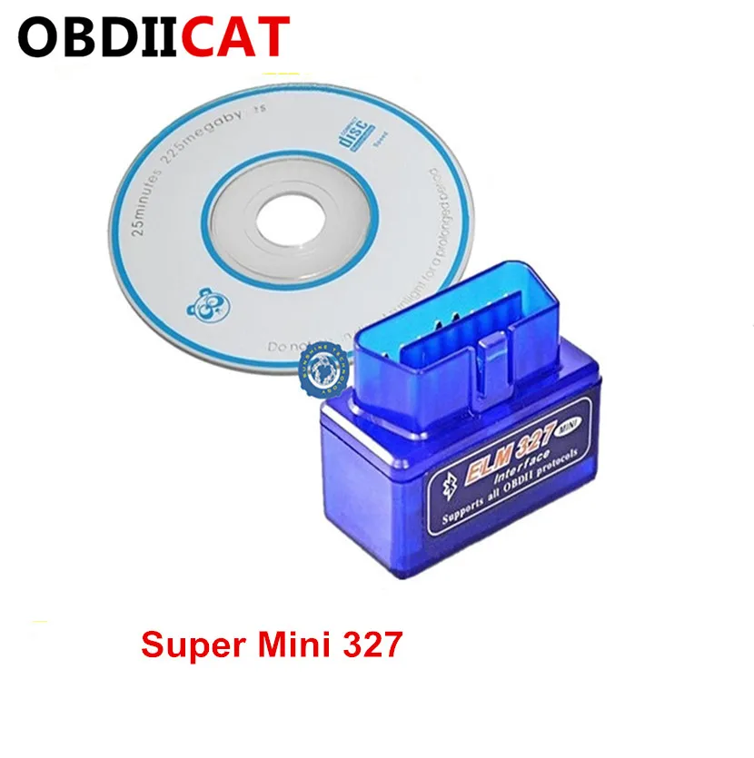 Горячая Распродажа СУПЕР МИНИ 327 V2.1 OBDII ELM 327 Bluetooth интерфейс OBD2 код сканер мини 327 OBD2 Авто диагностический инструмент