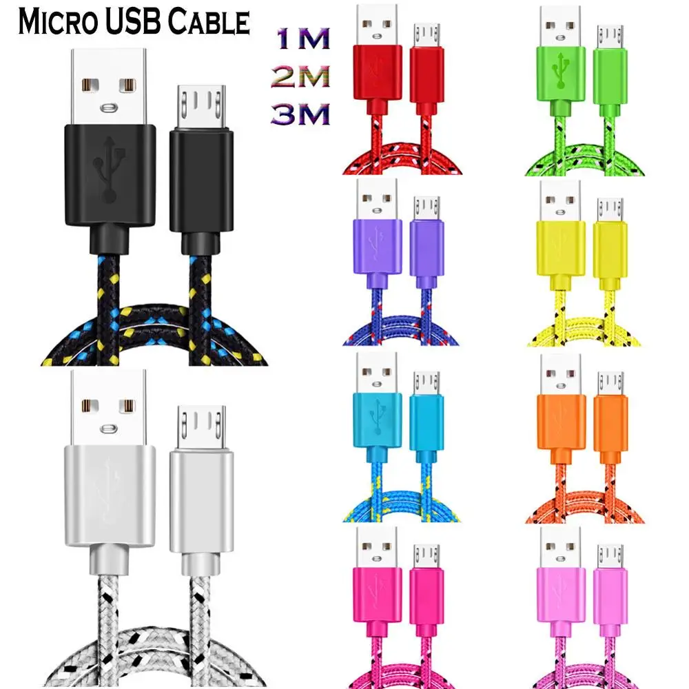 Кабель Micro USB в нейлоновой оплетке 1 м 2 3 | Мобильные телефоны и аксессуары