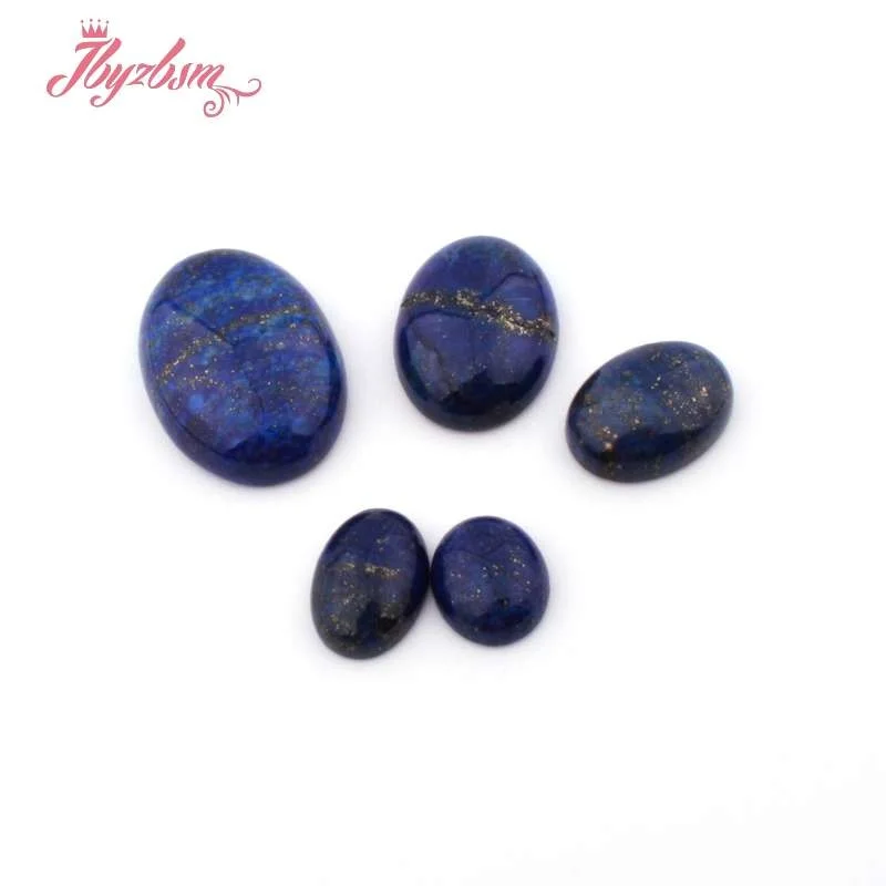 Овальные Кабошоны с синим Lapis Lazuli непросверленные шарики из натурального камня