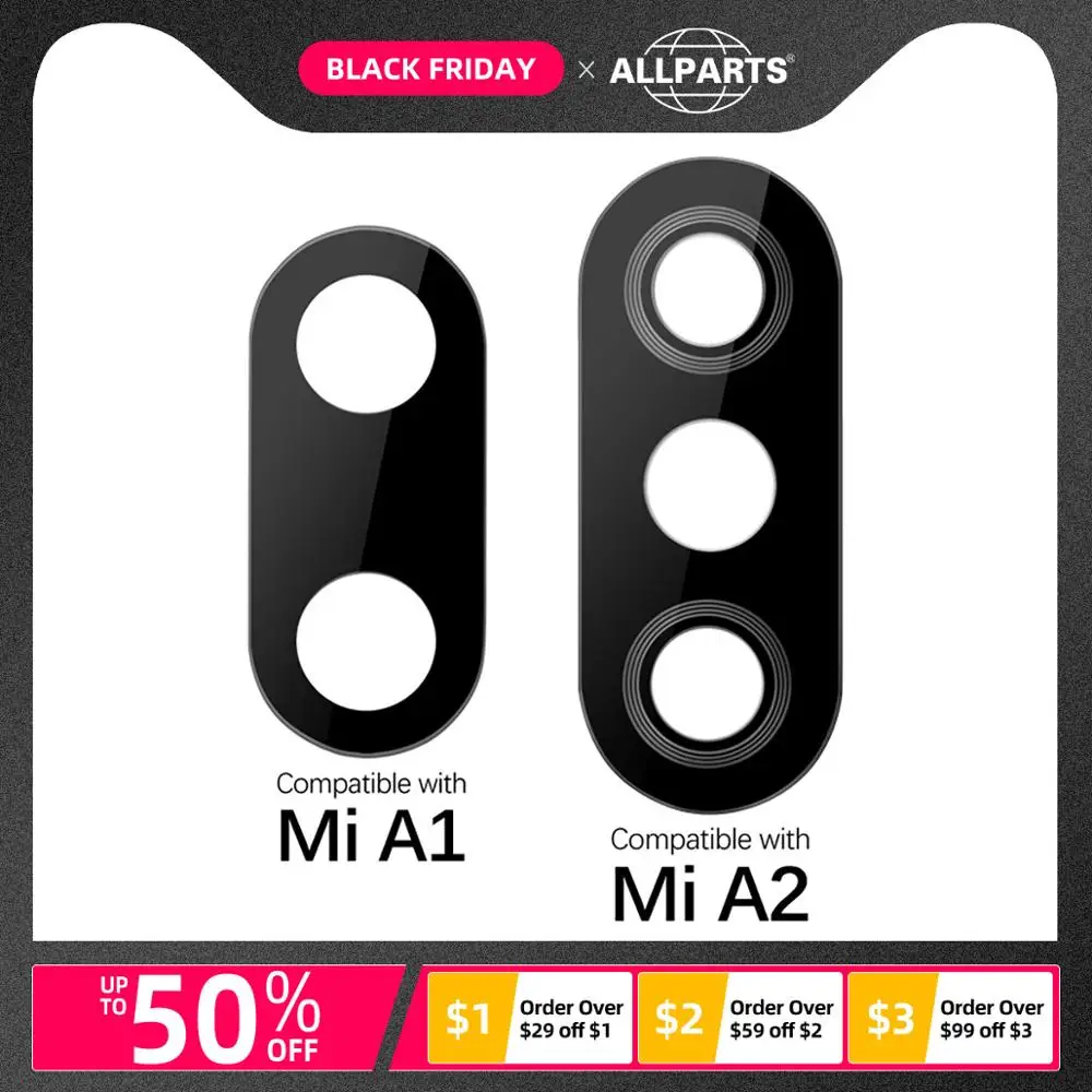 Задняя камера объектив для Xiaomi Mi A1 5x задняя камера Объективы для Xiaomi Mi a2 6x запасные части с клейкой лентой