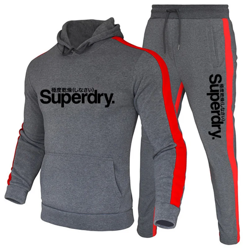 

Customizable Sweatshirt with Hood Mens Tracksuits Men Sets Sweatshirt+Sweatpants Leisure Sports Comfort Suit Free Shipping S-3XL