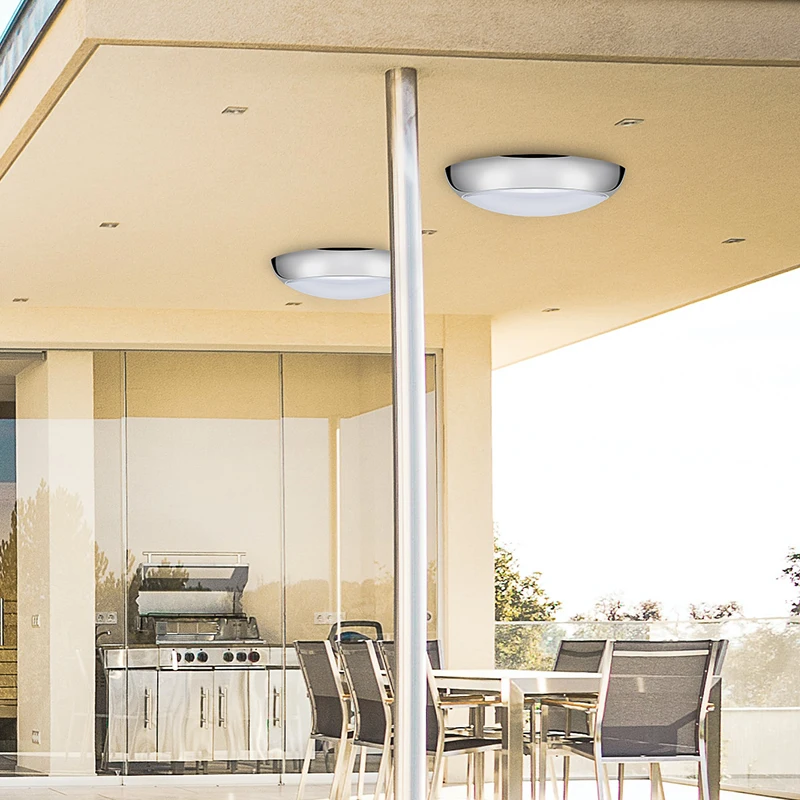 

Round Silver Ceiling Light LED Panel Lamp 40W Waterproof 220V 3 Color Adjustable Light Surface Mount Home Daily Balcony Lighting