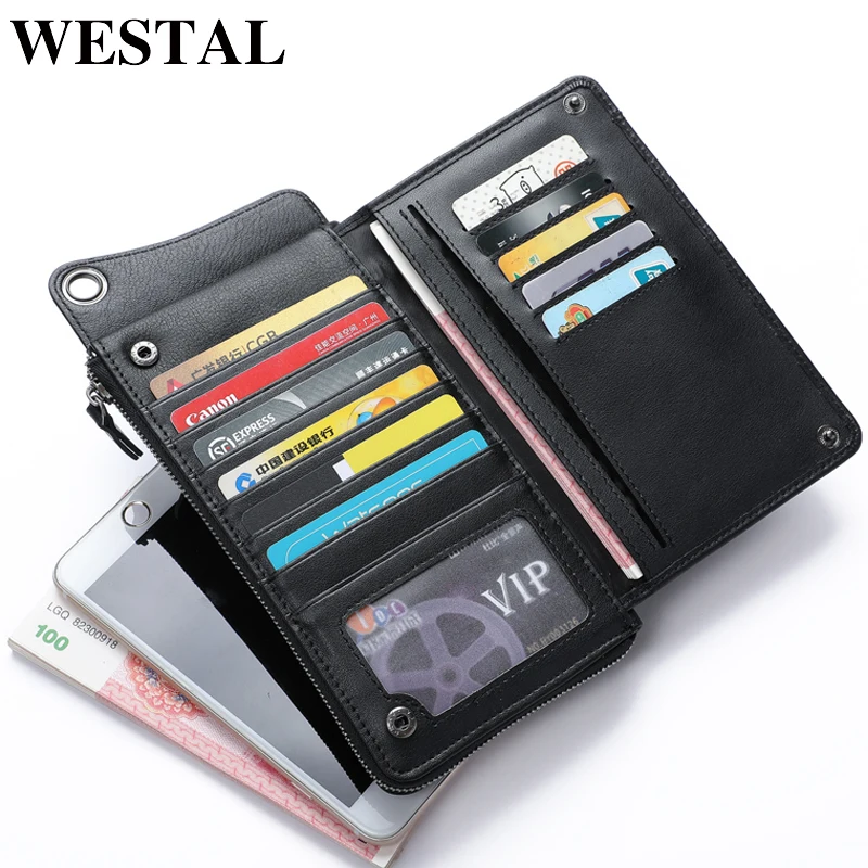 WESTAL кошелек мужской из натуральной кожи кошелек/мужской кошелёк для кожаный