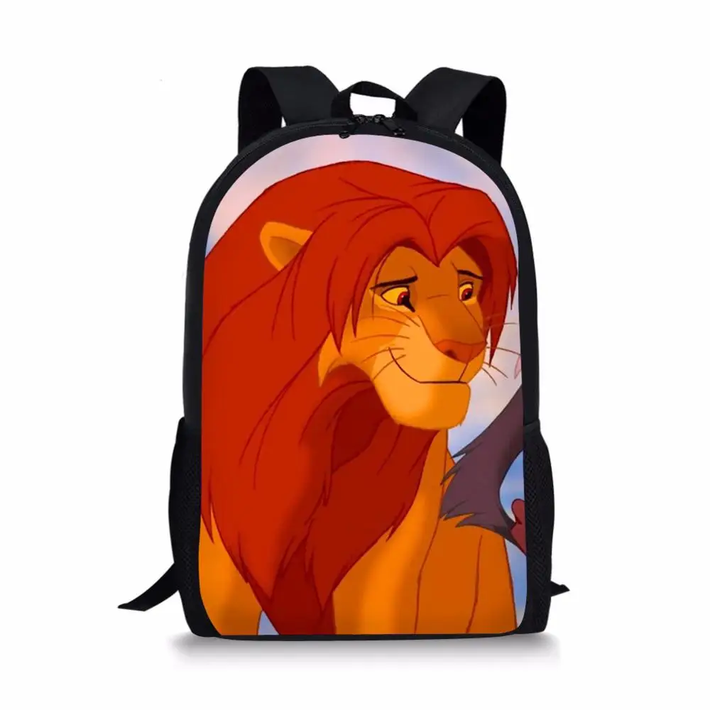 Школьный рюкзак для мальчиков и девочек, вместительный ранец с рисунком короля льва, школьная сумка, лидер продаж