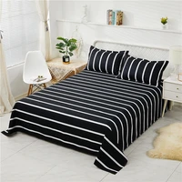 king size bed sheet with pillowcase single double queen bed linen reactive printed flat sheet set leaf bedding sheet sets