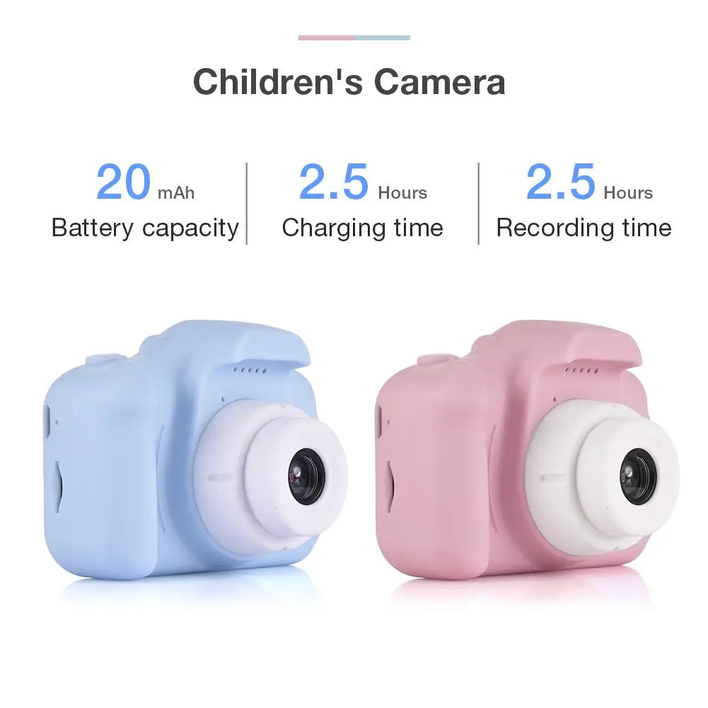 C3 Piglet Children Digital Camera Toy Take Pictures Baby Mini SLR Toy Camera Support TF Card Children's Educational Toddler Toys