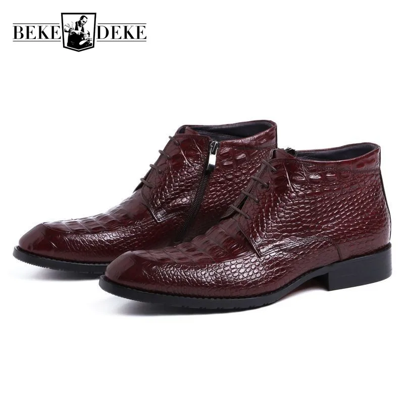 Деловые туфли для мужчин Италия новый дизайн высокие официальные на шнуровке