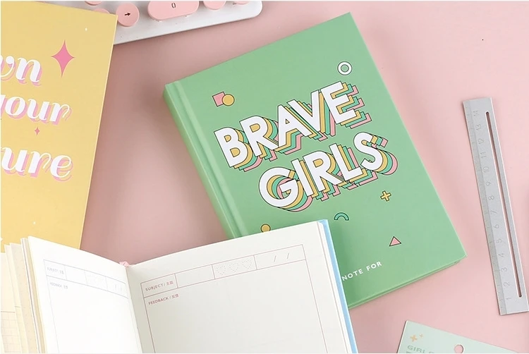 "Brave Girls" твердый переплет дневник милый блокнот для учебы блокнот для студентов ежедневник подарок подруге
