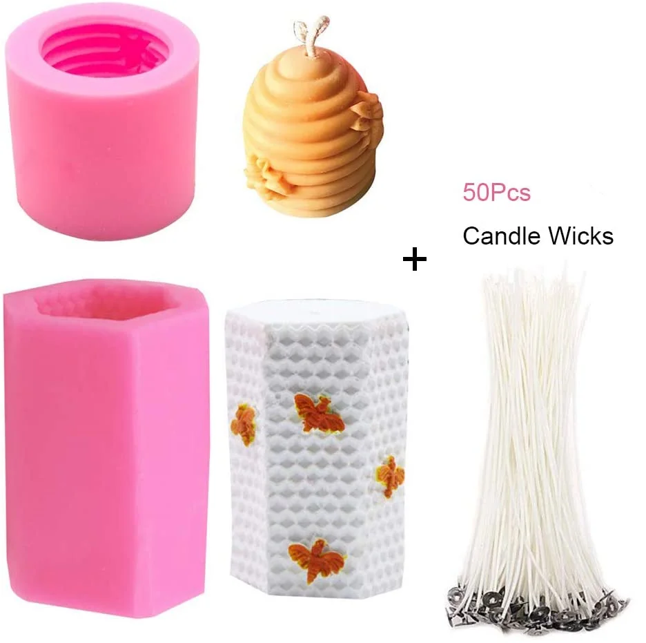 Силиконовые формы для свечей 3D пчела сотовый улей форма пчелиного воска