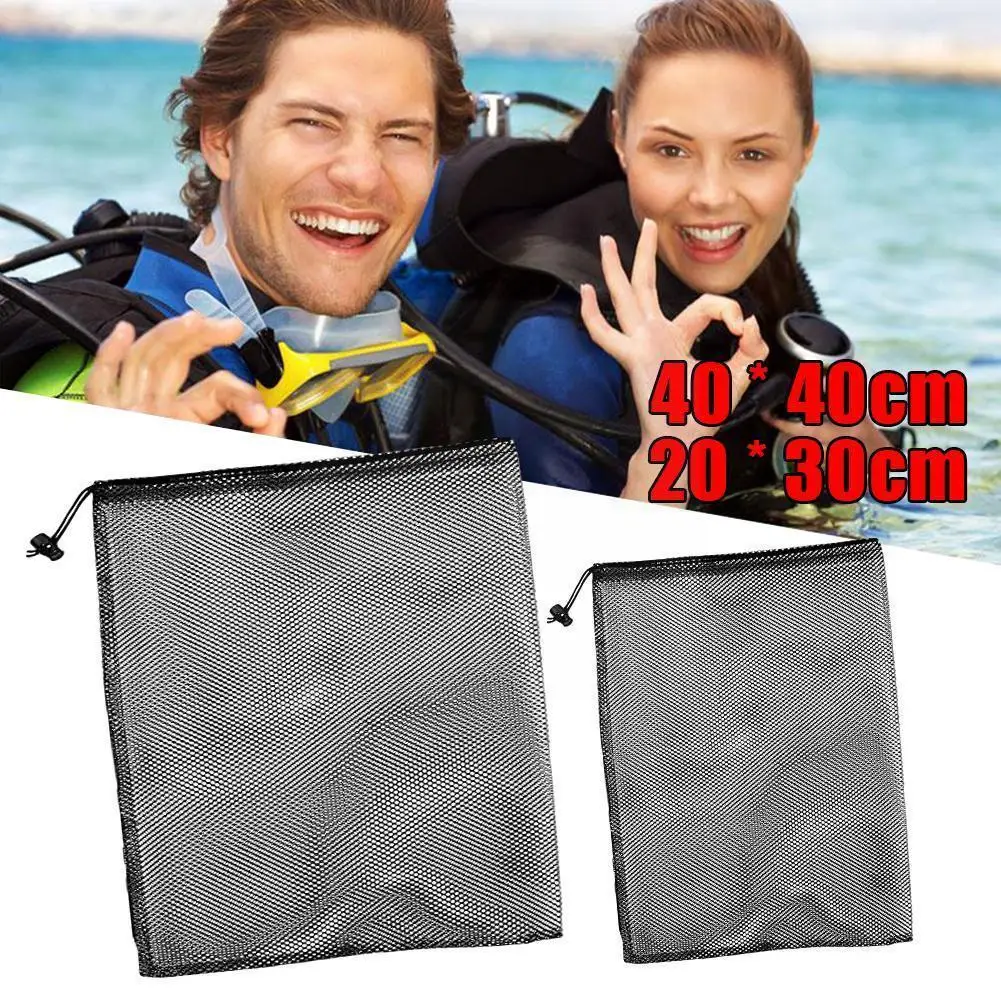 

Mesh Stuff Sack Durable Mesh Drawstring Laundry Bag For Rinsing Beach Toys Swimming Camping Travel Outdoor Tool Bag E2w5