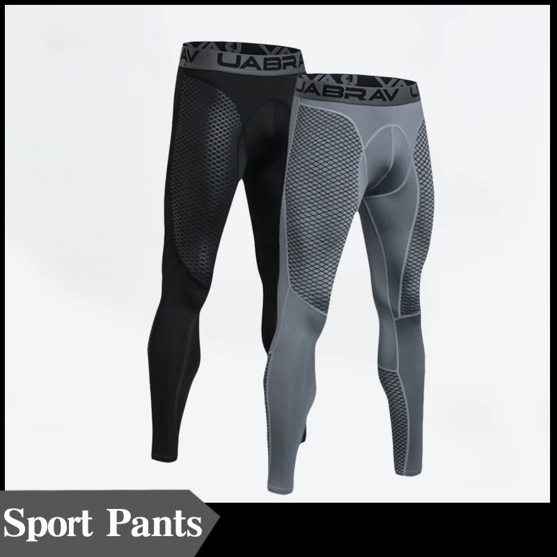 

Men's Running Sport Tights Pants Basketball Compression Leggings Gym Fitness Sportswear for Male Athletic Trousers