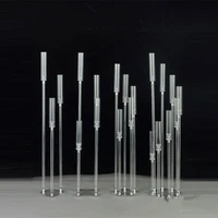 table centerpiece crystal candlestick 34589 heads wedding flower stand glass candle holder party metal road lead