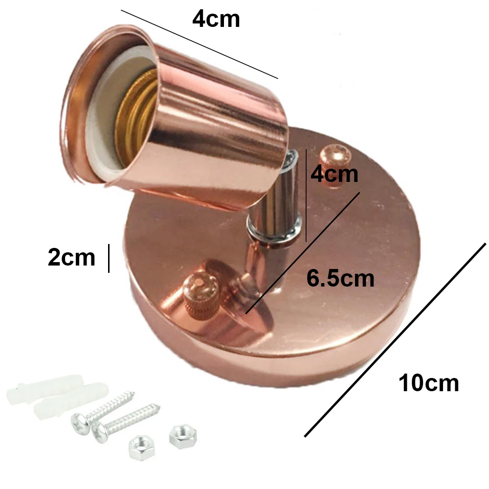 Основание для антикварной лампы E27 настенные бра с розеткой 180 градусов