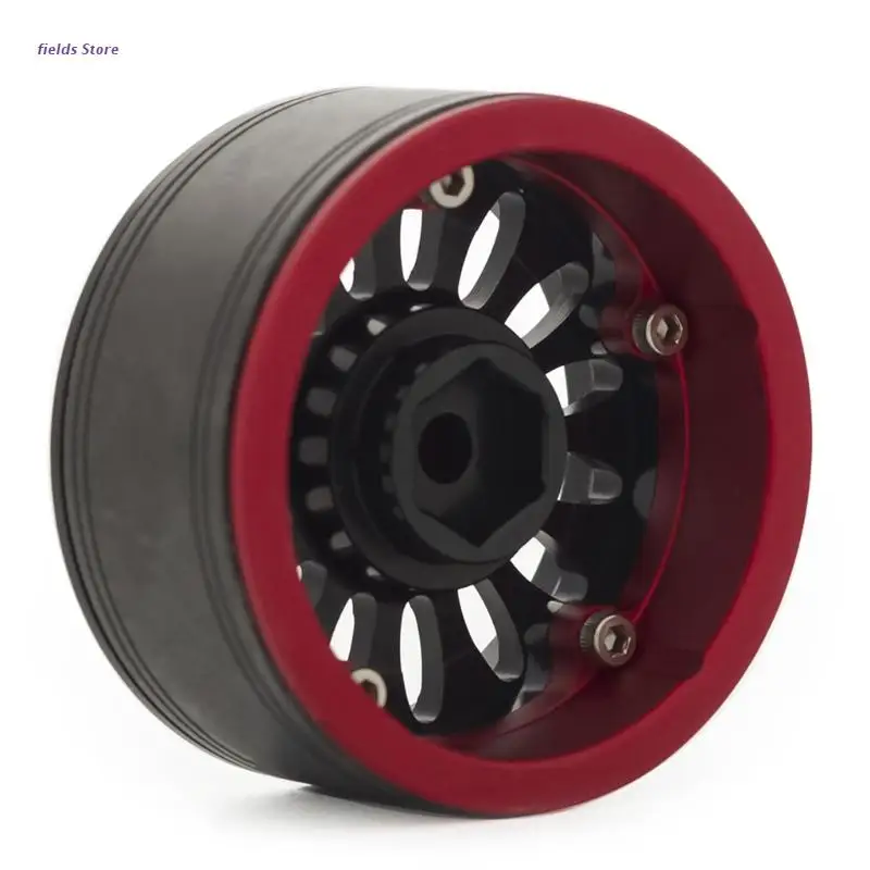 

RC Crawler Car Wheels Parts Upgrade Beadlock Wheel Rims Durable Accessories for Axial SCX10 Alloy Metal Wheel Hub