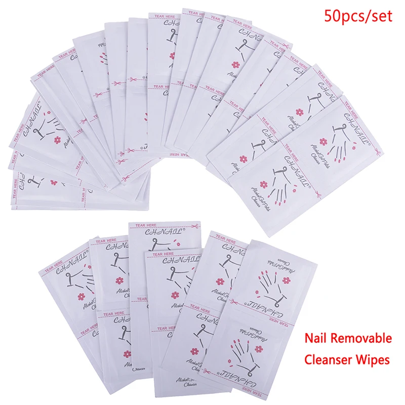 

50Pc Nail Gel Lacquer Polish Foil Remover Wraps Acetone Removable Cleanser Wipes