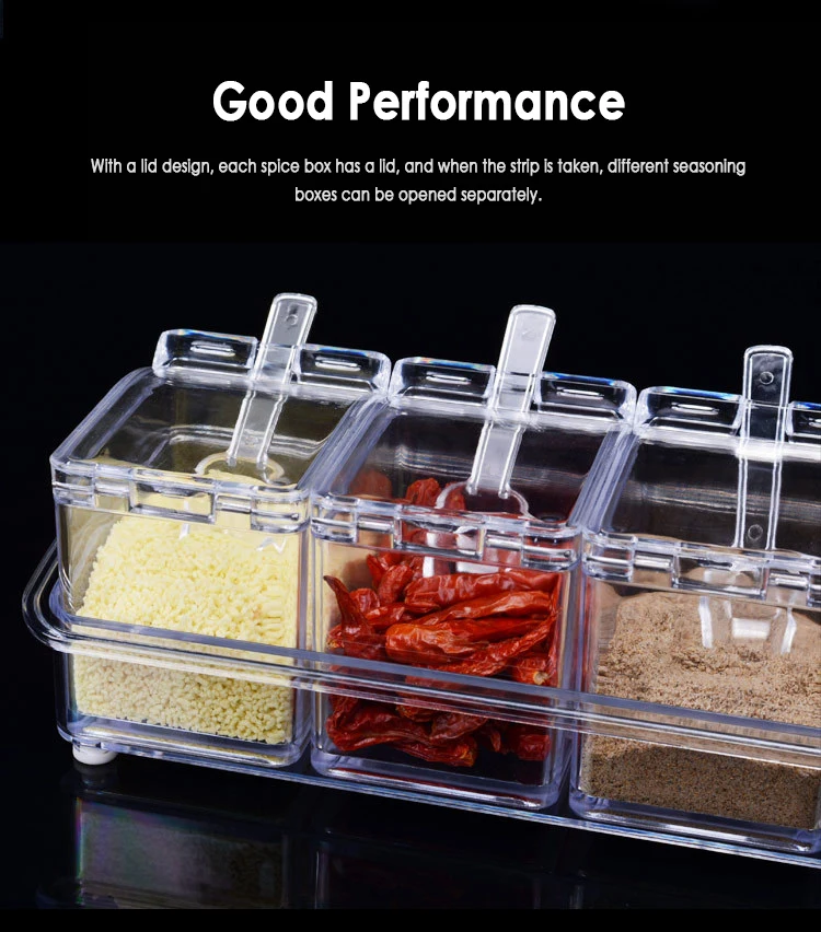 Контейнер для специй 4 шт./лот коробка Полка прозрачный контейнер органайзер