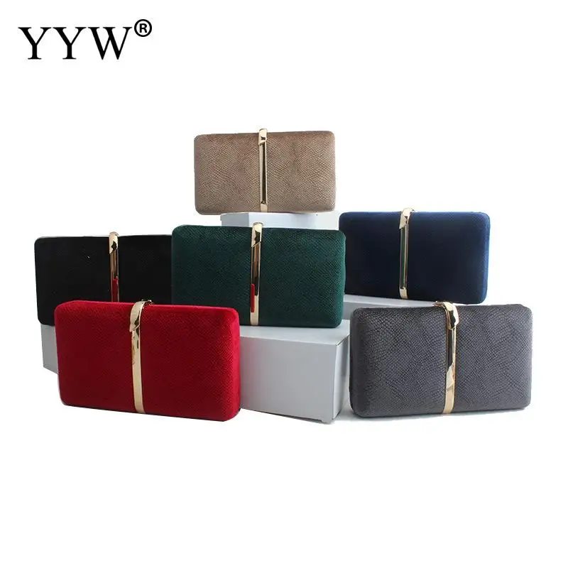 Сумка-клатч женская красная свадебная с цепочкой кристаллами коробка фланелеток