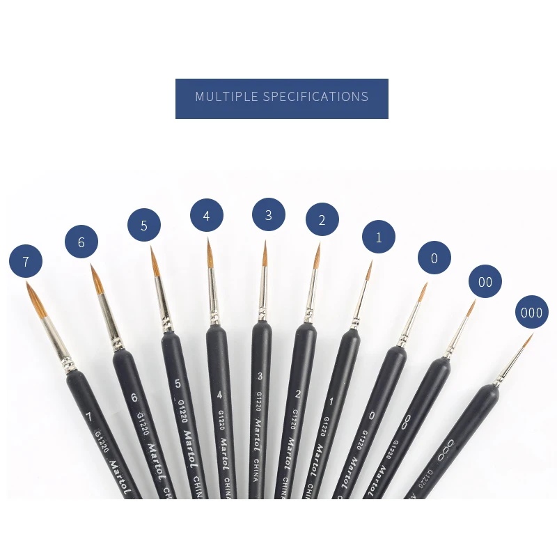 Ручка для рисования 10 шт. в упаковке тонкая кисть миниатюрная мелкой детализации