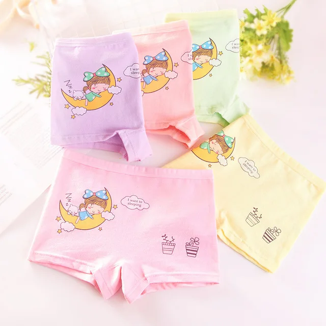 5 шт. нижнее белье из хлопка для девочек Красивые платья матка печать чулки