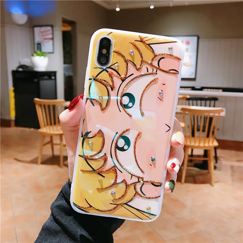 Чехол для iphone 11 pro Max Bling Sailor Moon, для iphone 11 X XR XS Max 6 7 8 plus, мягкий чехол из ТПУ с рисунком Crayon Shin-Chan