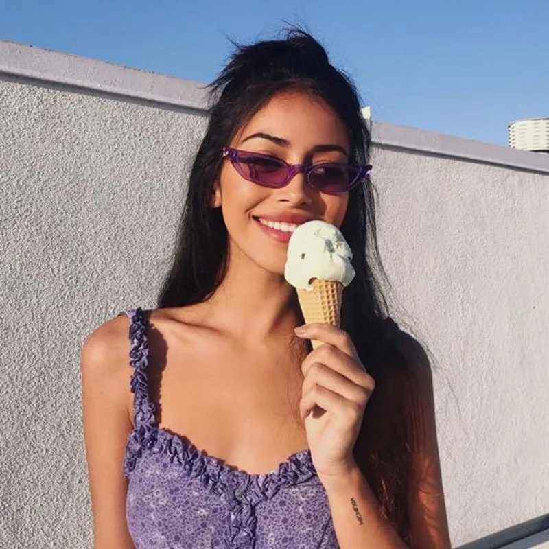 

Small Cat Eye Sunglasses Woman Vintage Retro Glasses Fashion Outdoor Shades 2021 UV400 Mirror Ladies Eyewear Gafas de sol