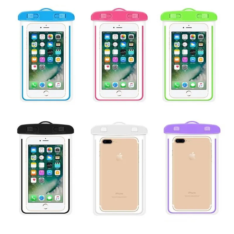 

Waterproof Bag PVC Plastic Dry Case Sport Cellphone Protection Universal Cell Phone Case For Smart Phone 4.7 Inch/5.5Inch