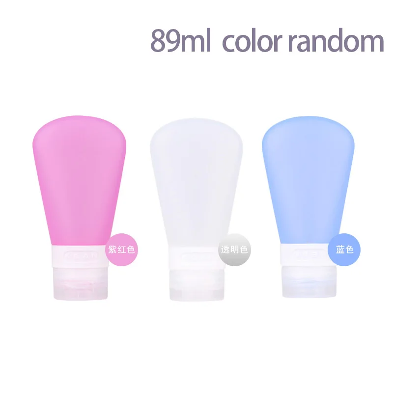 89ml color random 60 мл/45 мл четыре-в-одном пластиковые пустые бутылки портативная бутылка для душа шампунь дорожный Упаковочный пресс-бутылка для лосьона контейнер - Цвет: 89ml color random