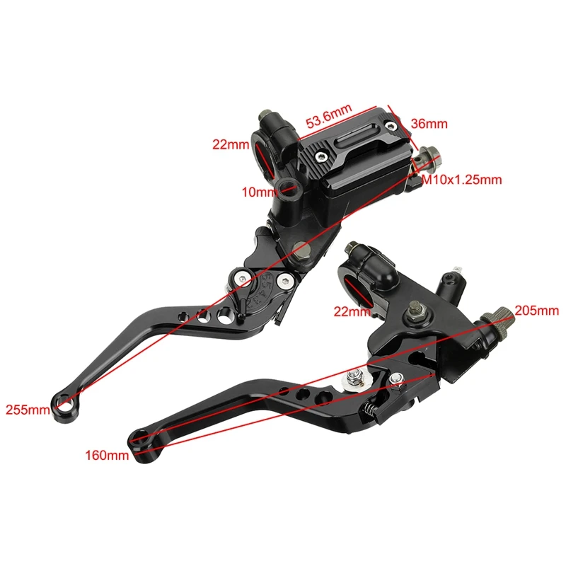 

7/8 CNC Universal Motorcycle Brake Clutch Master Cylinder Lever Cable Clutch Reservoir for Honda Yamaha Moto