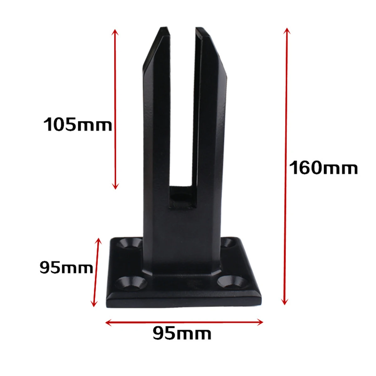 

304 Stainless Glass Floor Standing Stairs Balcony Pool Glass Spigots Post Balustrade Railing Clamp