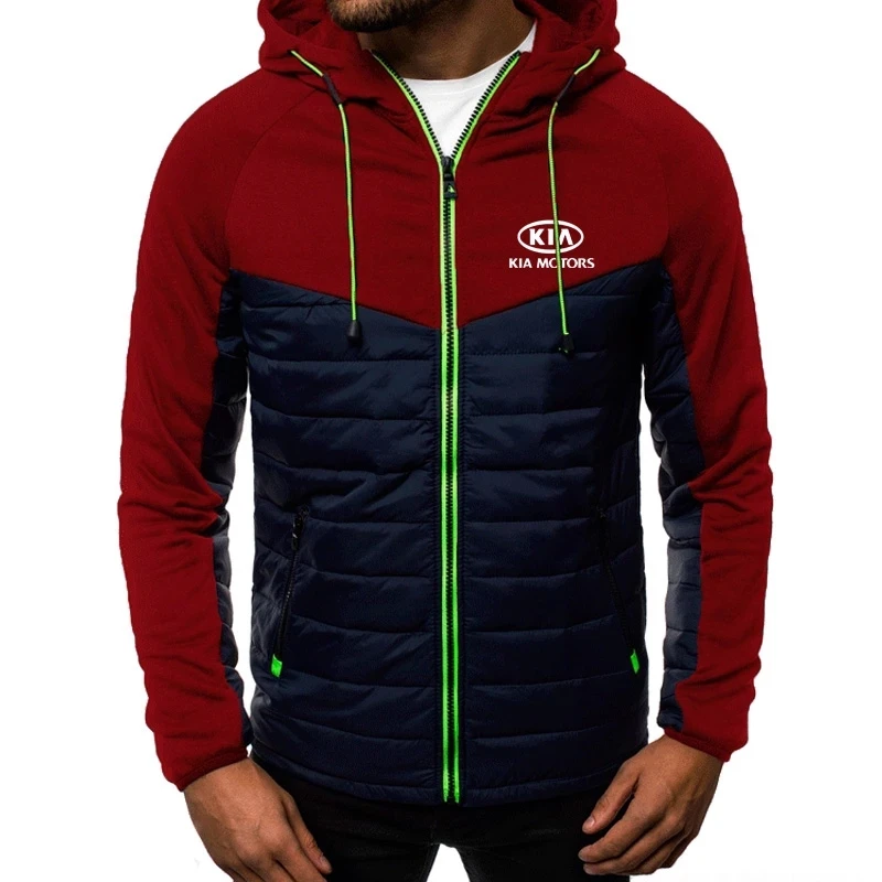 

Men Hoodies KIA Car Logo Print Casual Long Sleeve Spring Autumn Fleece warm Hooded Sweatshirts Mens zipper Jacket