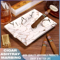 classic ceramic tobacco cigar ashtray luxury marbling cigar holder portable tobacco ashtray home smoke cigarette accesoires