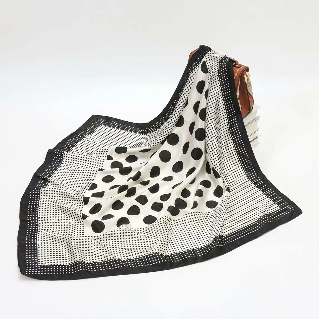 

Fashion Silk Square Scarf For Women 90*90cm Neck Hair Tie Band Bag Warp Soft Neckerchief Hijab Headscarf